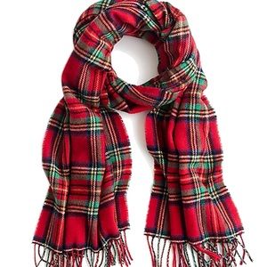 J. Crew, Red Tartan Plaid Scarf. Lightly Used.